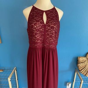 Burgundy Maxi Night Dress- sz 20
